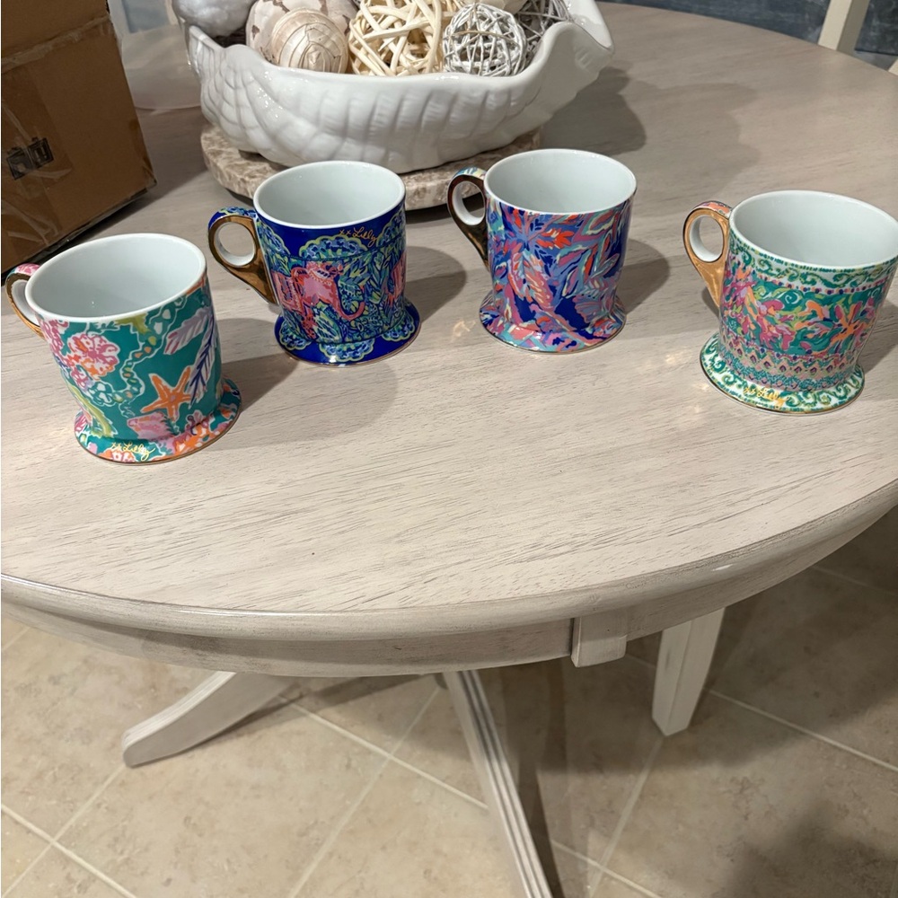 Lilly Pulitzer Vibrant Floral Mugs Set